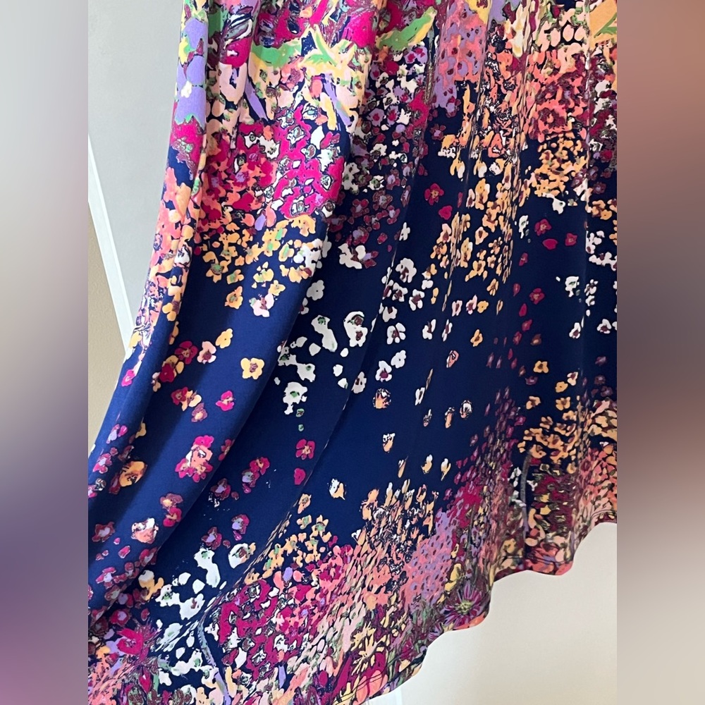 London Times Floral V-Neck Midi Dress in Multicolor Women’s size 16 - Picture 9 of 16
